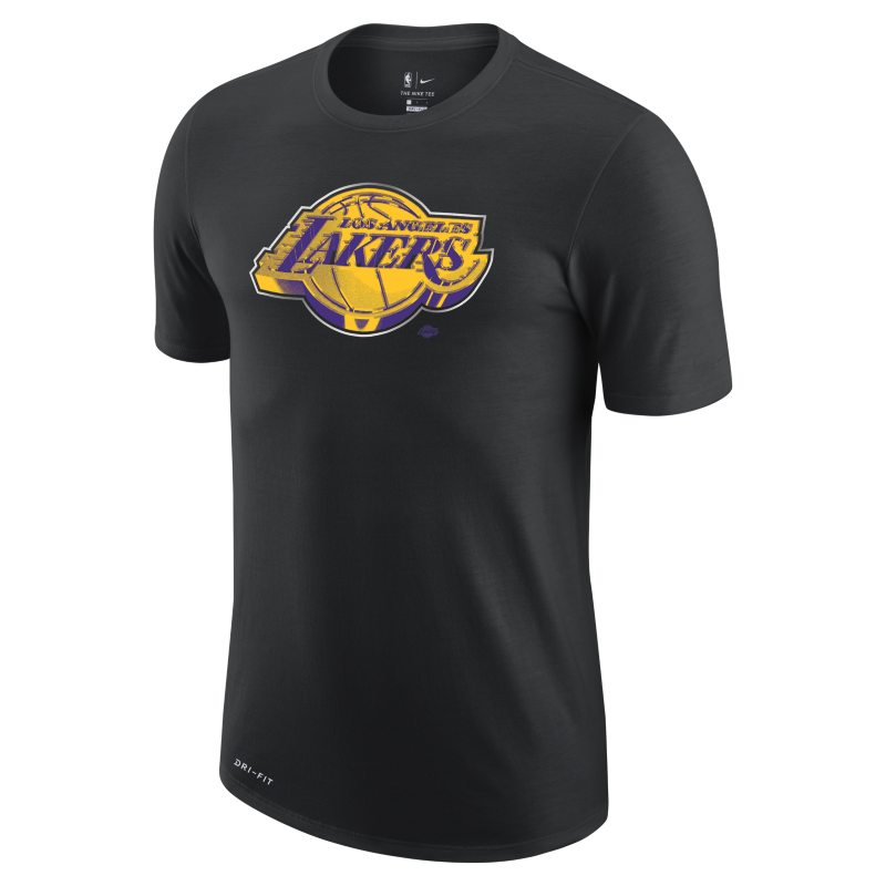 Męski T-shirt z logo Nike Dri-FIT NBA Los Angeles Lakers Earned Edition - Czerń