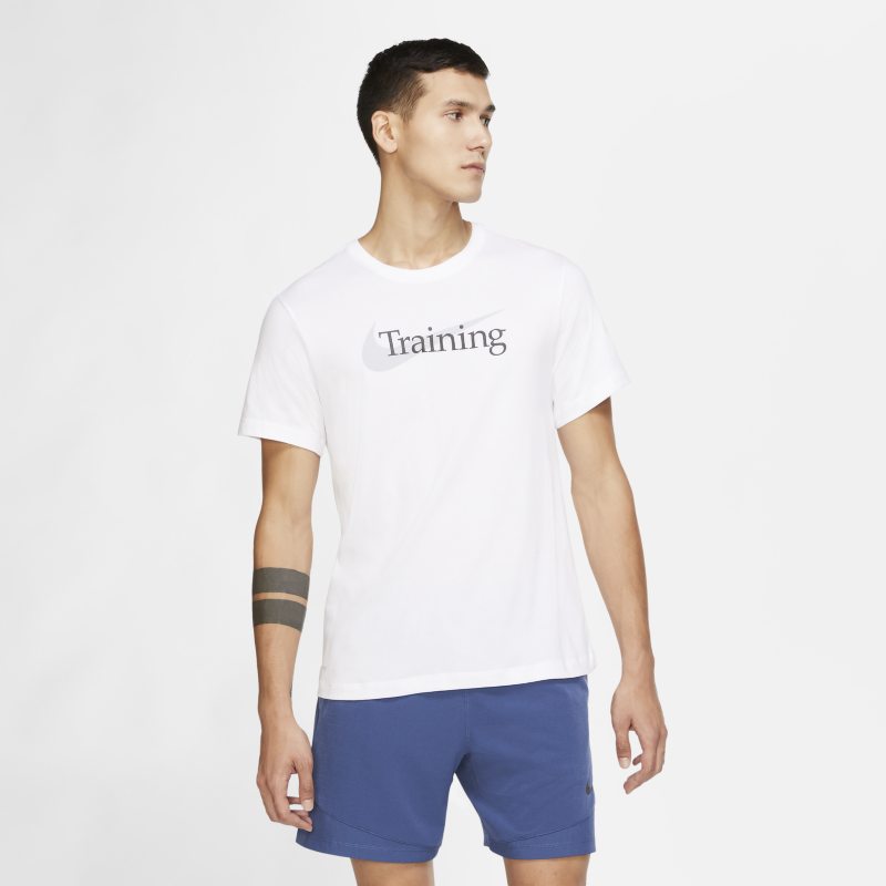 Nike Dri-FIT Camiseta de entrenamiento con Swoosh - Hombre - Blanco Nike