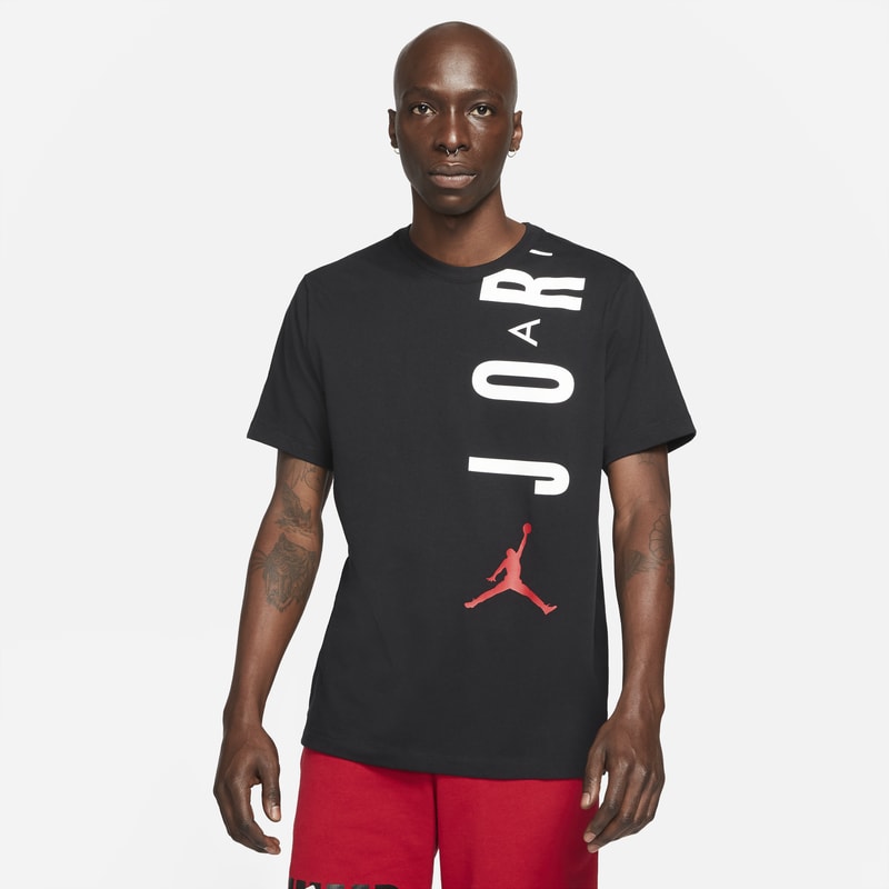 Męski T-shirt z krótkim rękawem Jordan Air - Czerń