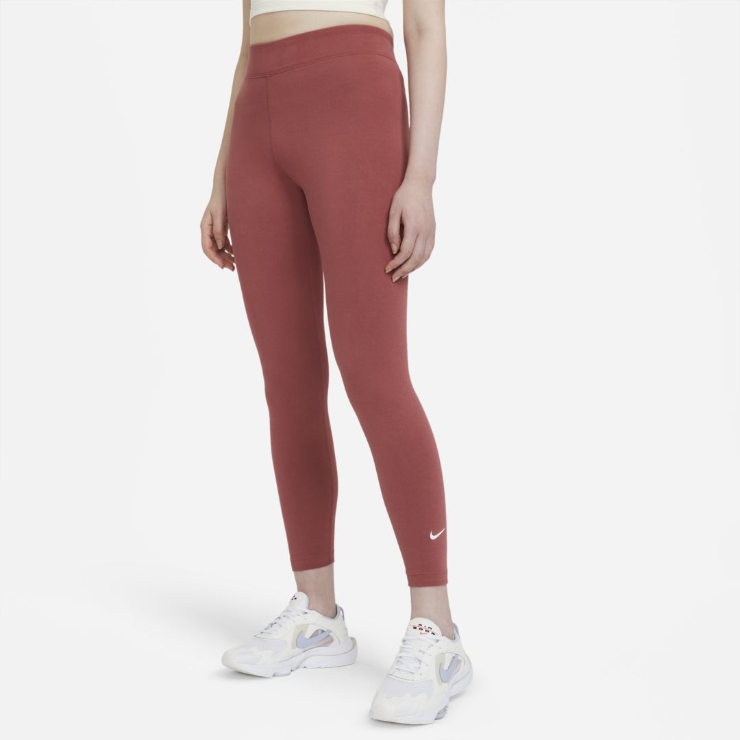 Nike Sportswear Essential Women's 7/8 Mid-rise Leggings In Canyon Rust,white