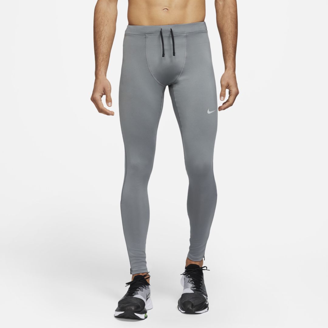 Shop Nike Men's Challenger Dri-fit Running Tights In Grey