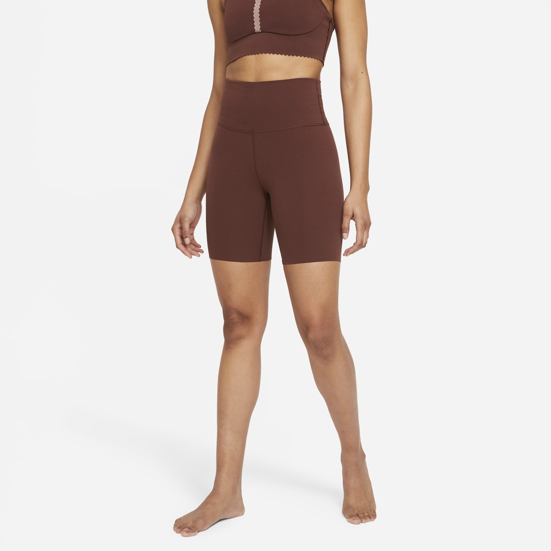 Nike Women's  Yoga Luxe High-waisted Shorts In Brown