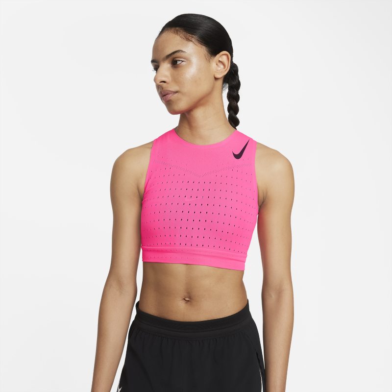 Nike AeroSwift Women's Crop Running Singlet - Pink