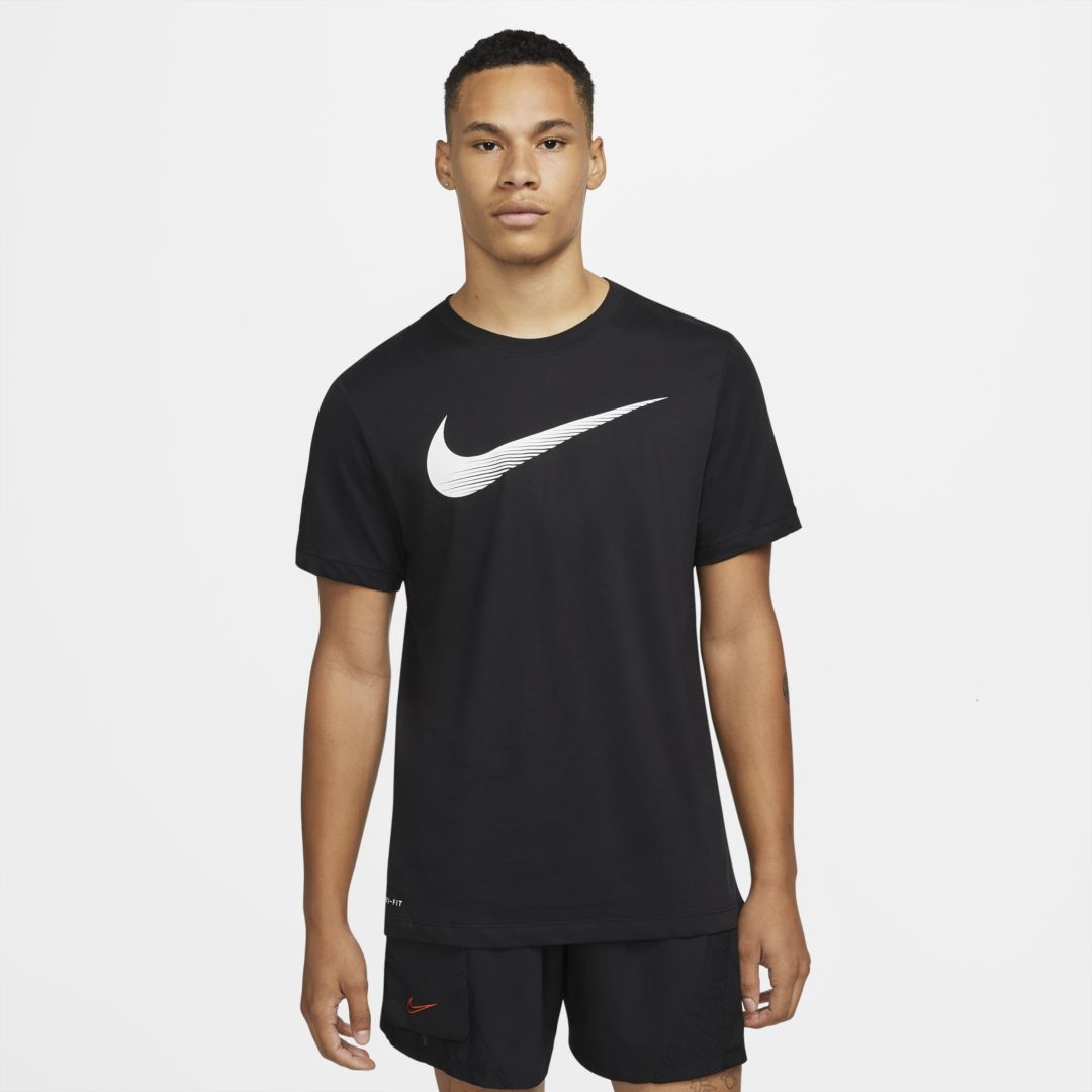 Nike Men's Dri-fit Men's Swoosh Training T-shirt In Black