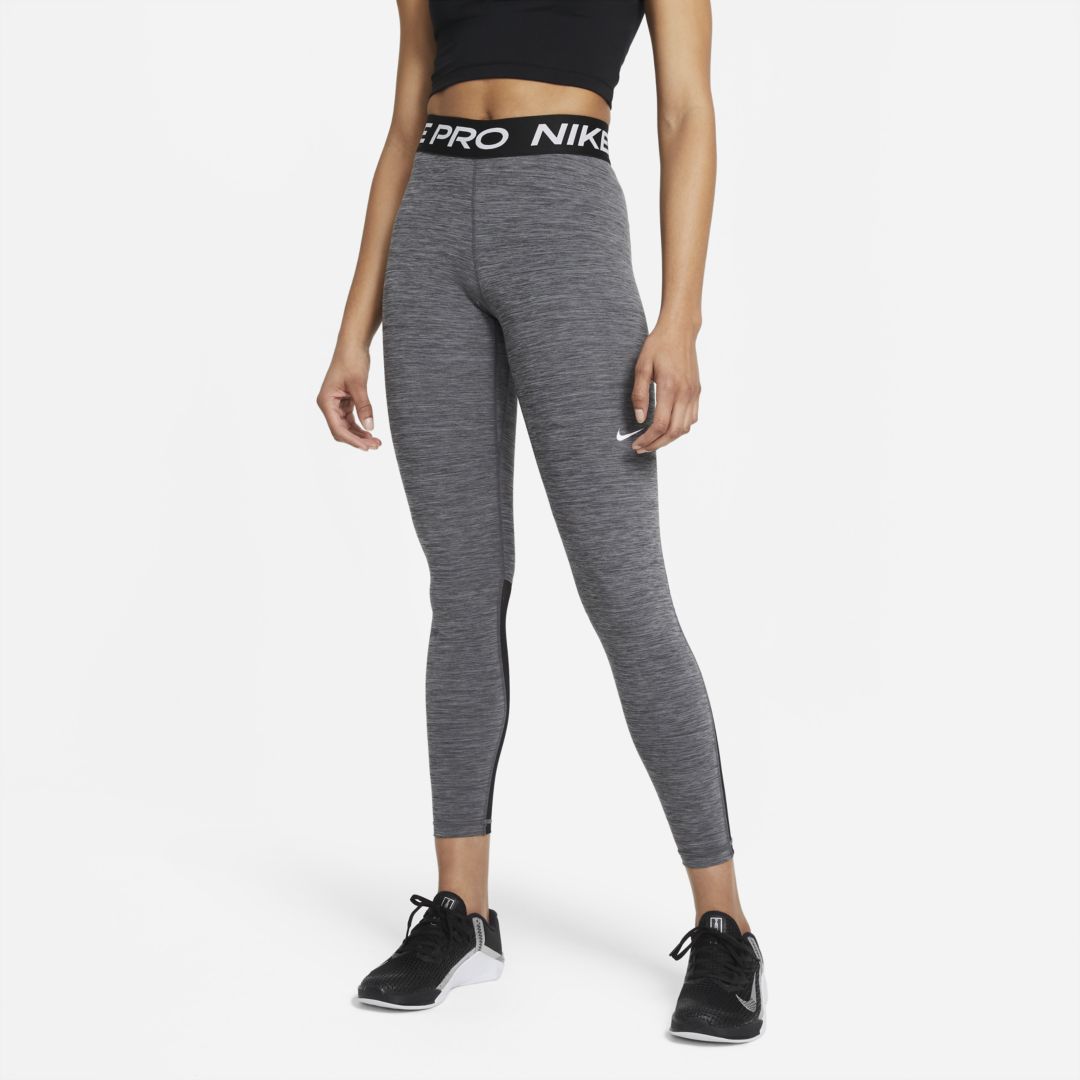 Nike Training Plus Pro 365 leggings with pink waist band in black