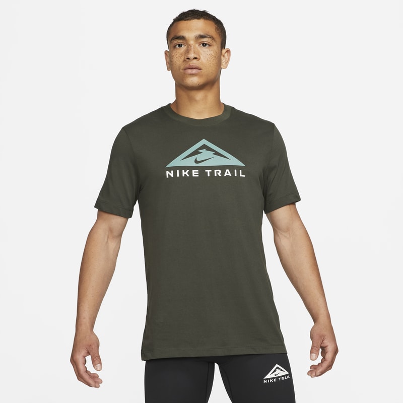 Kortärmad löpar-t-shirt Nike Dri-FIT Trail - Brun