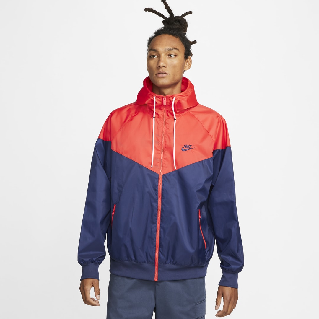 Shop Nike Men's  Sportswear Windrunner Hooded Jacket In Blue