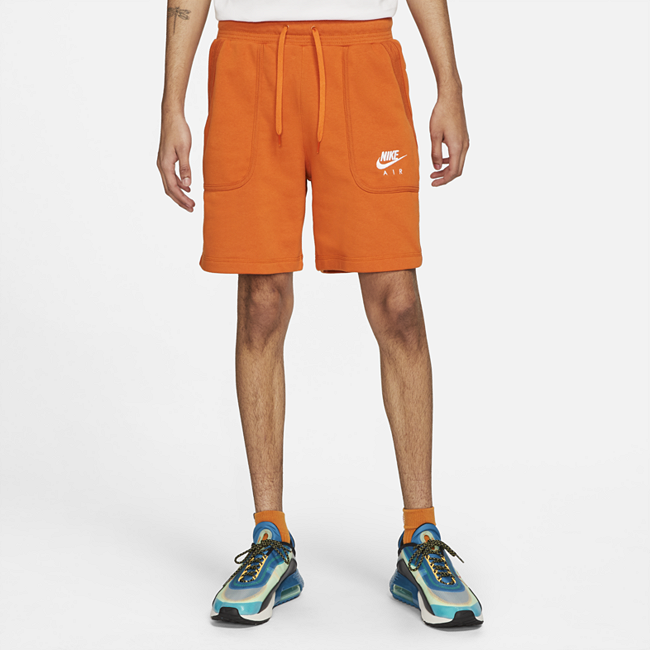 Мужские шорты из ткани френч терри Nike Air - Оранжевый