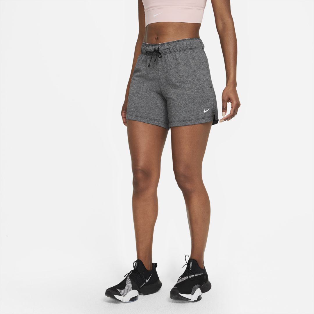 Nike Dri-fit Attack Women's Training Shorts In Black,heather,pink Glaze,white