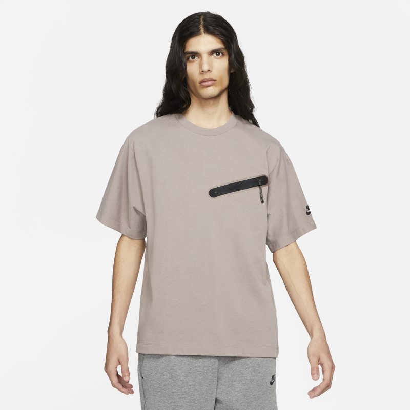 Kortärmad stickad tröja Nike Sportswear för män - Brun