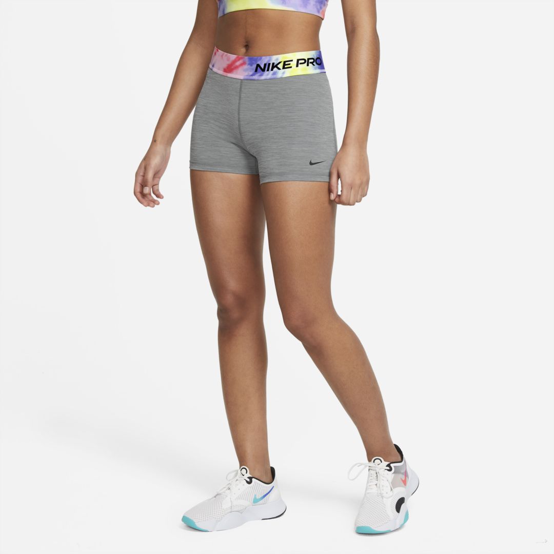 Nike PRO WOMEN'S 3" TIE-DYE SHORTS (SMOKE GREY)
