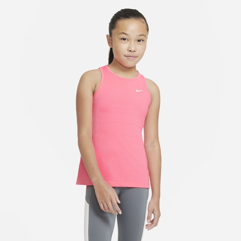 Koszulka bez rękawów dla dużych dzieci (dziewcząt) Nike Pro - Różowy