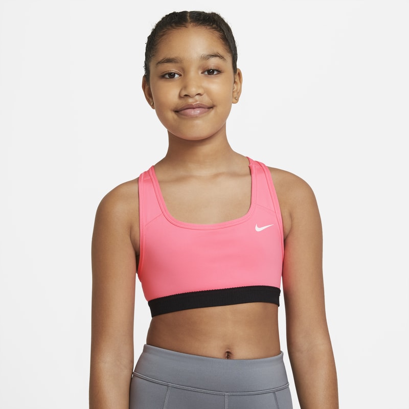 Nike Swoosh Older Kids' (Girls') Sports Bra - Pink