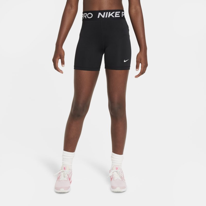 Spodenki dla dużych dzieci (dziewcząt) Nike Pro 10 cm - Czerń