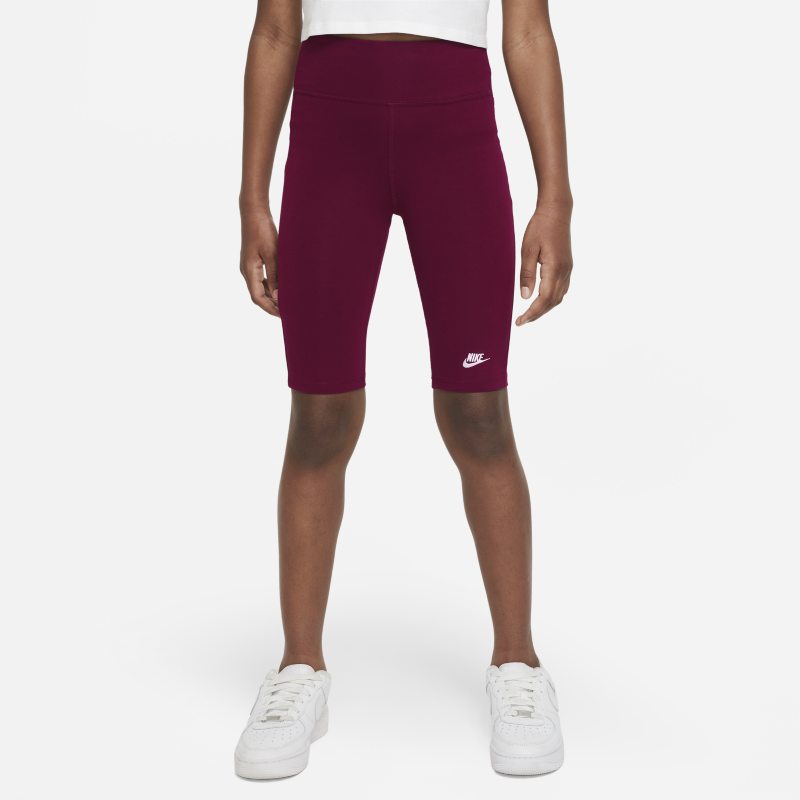 Nike Sportswear Older Kids' (Girls') High-Rise 23cm (approx.) Bike Shorts - Red