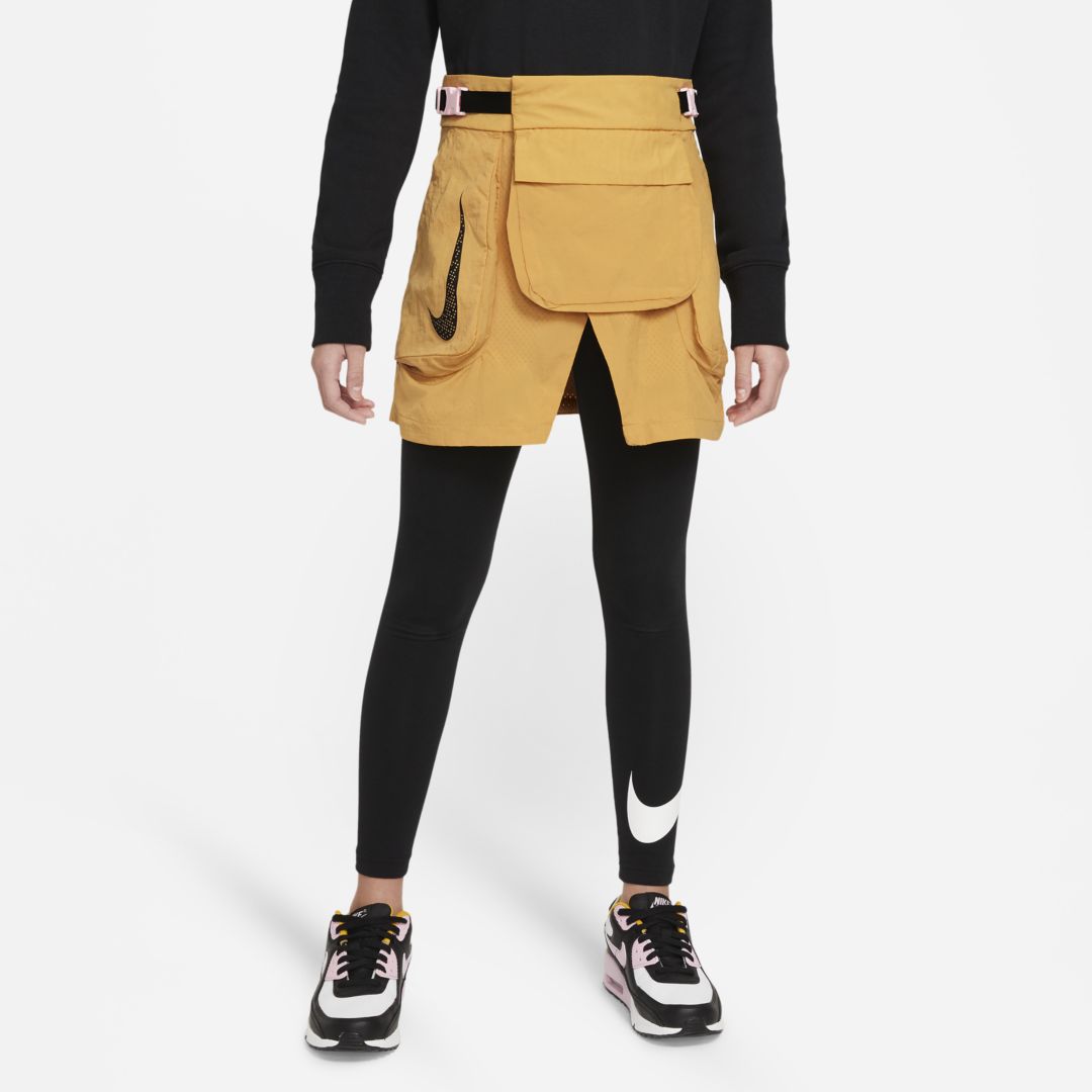 Nike Big Kids' Convertible Cargo Skirt In Bucktan,black,arctic 
