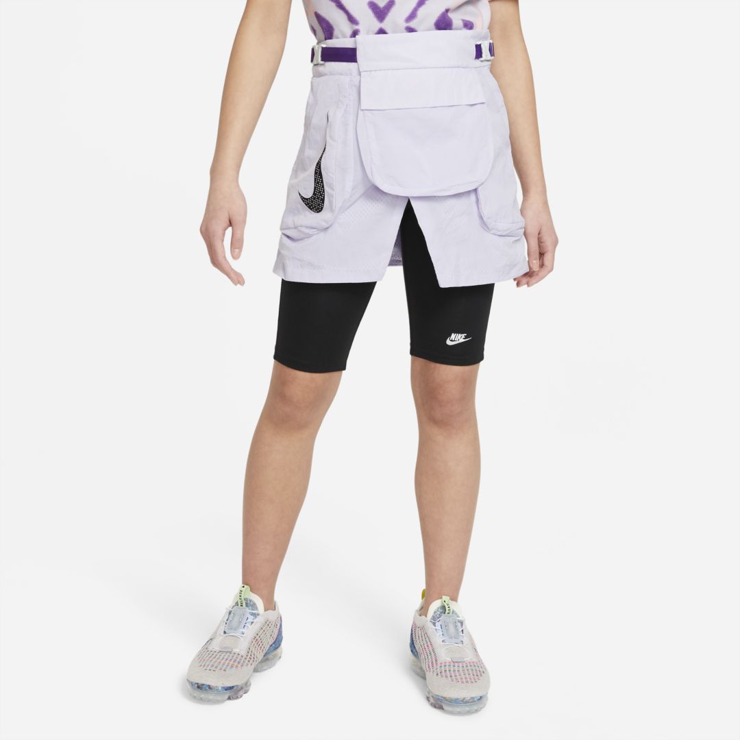Nike Big Kids' (girls') Convertible Cargo Skirt In Purple