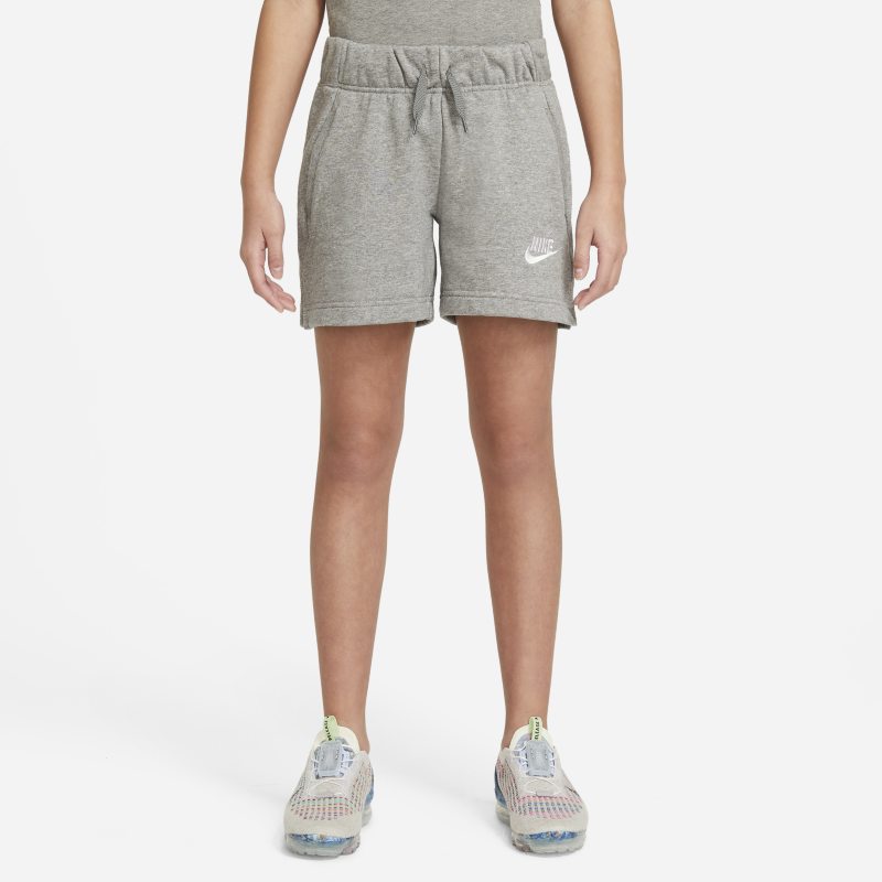 Shorts i frotté Nike Sportswear Club för ungdom (tjejer) - Grå