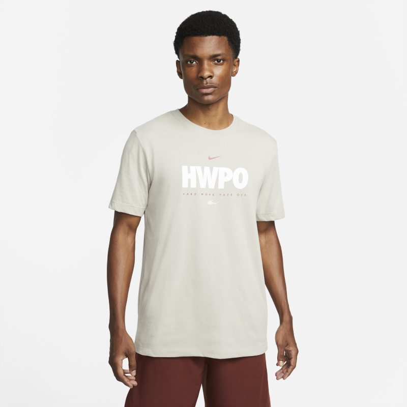 Męski T-shirt treningowy Nike Dri-FIT „HWPO” - Brązowy