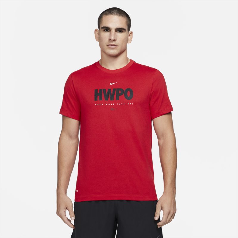 Męski T-shirt treningowy Nike Dri-FIT „HWPO” - Czerwony