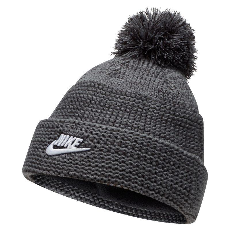 Wywijana czapka z pomponem Nike Sportswear - Szary