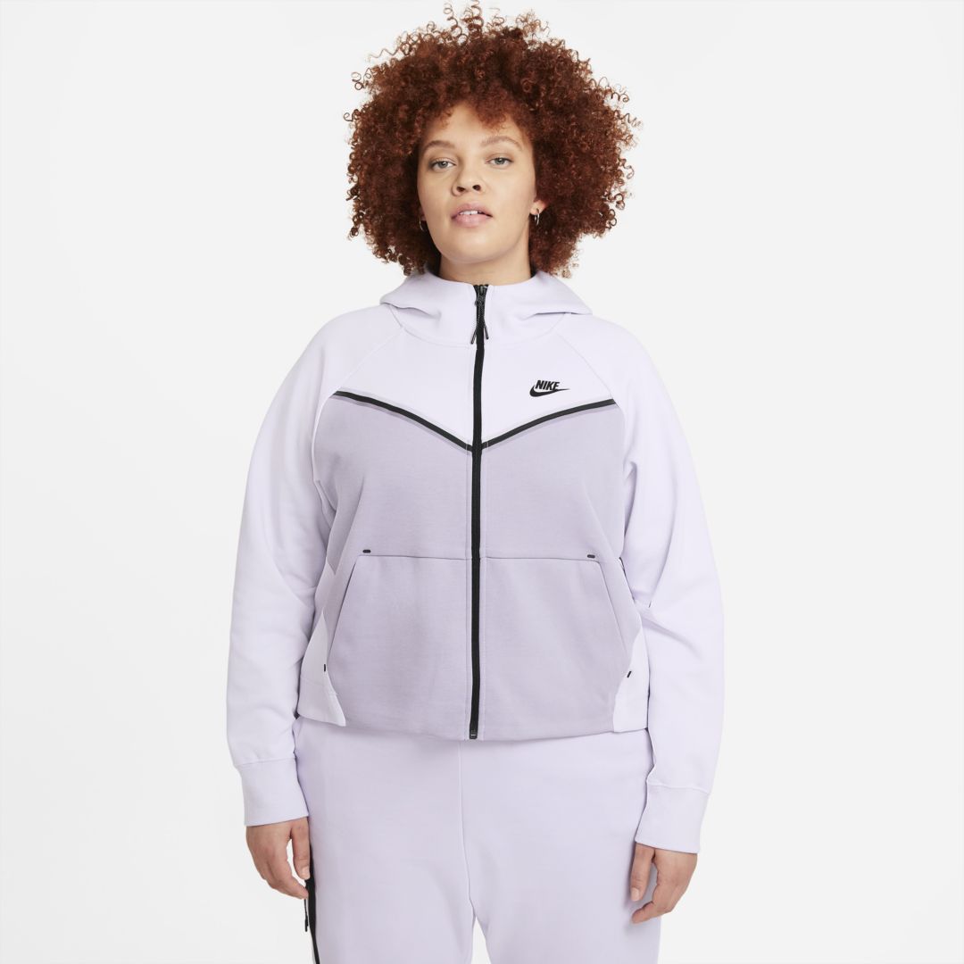 Nike Sportswear Tech Fleece Windrunner Women's Full-zip Hoodie In Infinite Lilac,violet Haze,black
