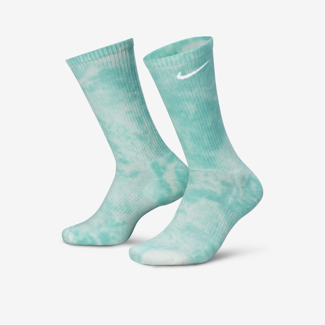 Nike Everyday Plus Cushioned Crew Socks In Washed Teal,barely Green,white