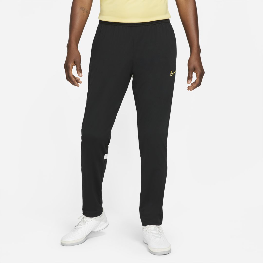 Nike Dri-fit Academy Men's Soccer Pants In Black,white,saturn Gold