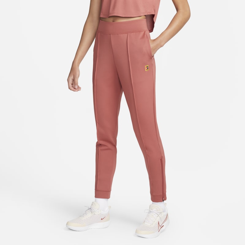 Damskie spodnie z dzianiny do tenisa NikeCourt Dri-FIT - Czerwony