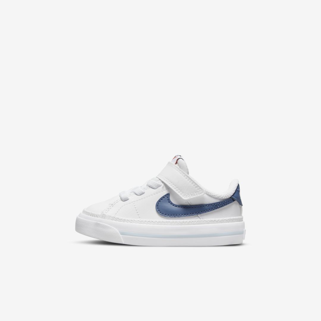 Nike Court Legacy Baby/toddler Shoes In White,boarder Blue,team Orange,mystic Navy