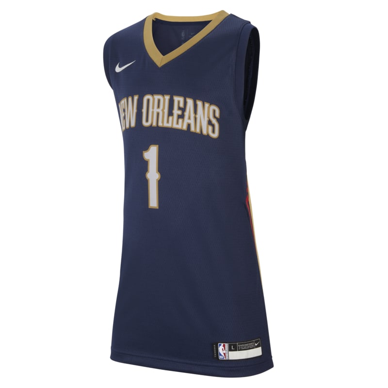 Pelicans Icon Edition Older Kids' Nike NBA Swingman Jersey - Blue