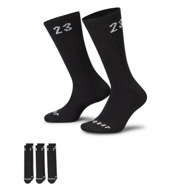 Jordan Essentials sokker (3 par) - Black