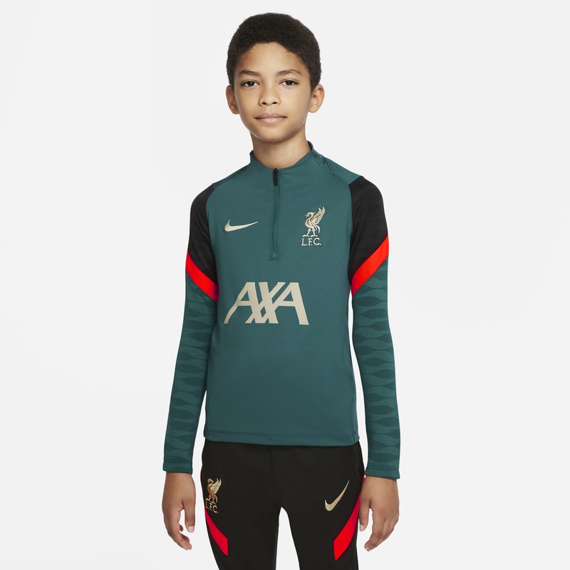 Treningowa koszulka piłkarska dla dużych dzieci Liverpool FC Strike - Zieleń