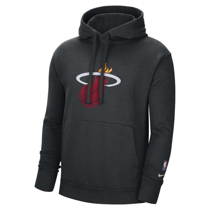Miami Heat Essential Men's Nike NBA Fleece Pullover Hoodie - Black