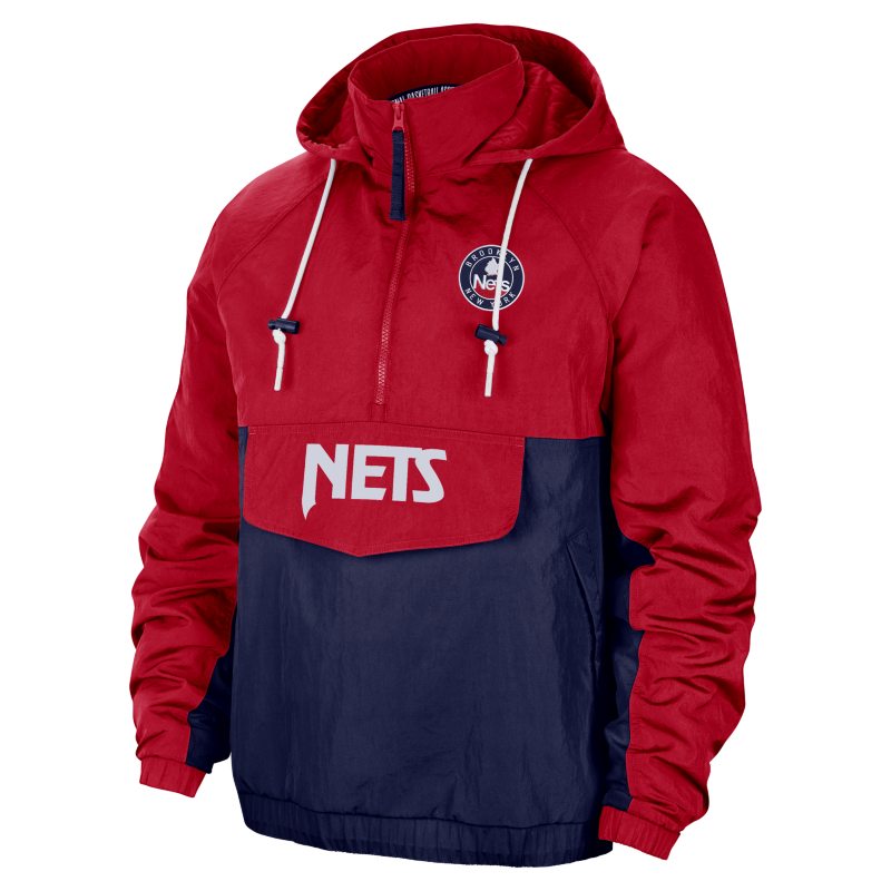 Brooklyn Nets Courtside Men's Nike NBA Premium Jacket - Red