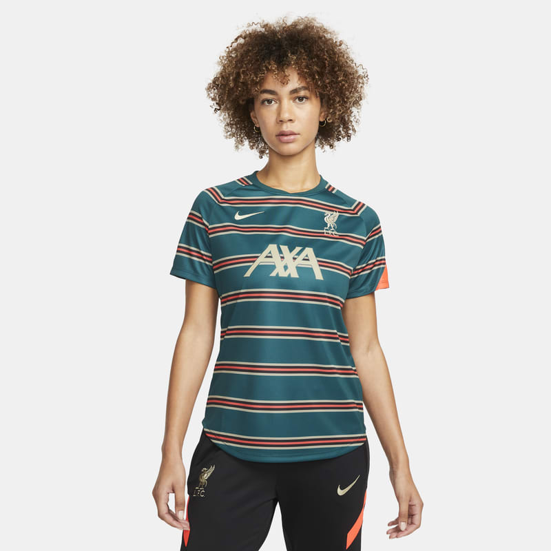 Damska przedmeczowa koszulka piłkarska z krótkim rękawem Liverpool FC - Zieleń