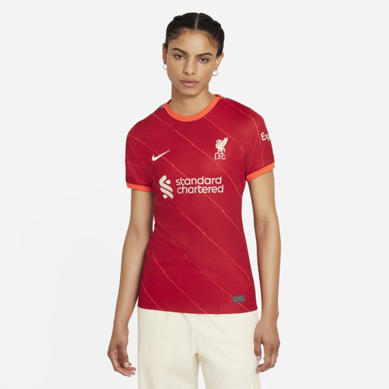 Damska koszulka piłkarska Liverpool FC 2021/22 Stadium (wersja domowa) - Czerwony