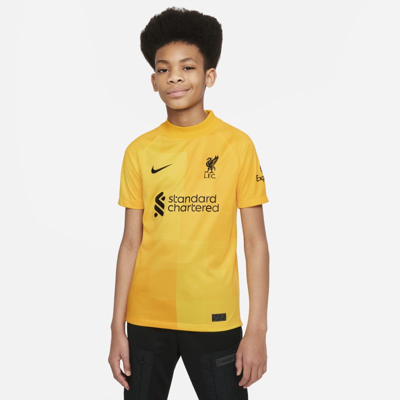 Koszulka piłkarska dla dużych dzieci Liverpool FC 2021/22 Stadium Goalkeeper - Brązowy