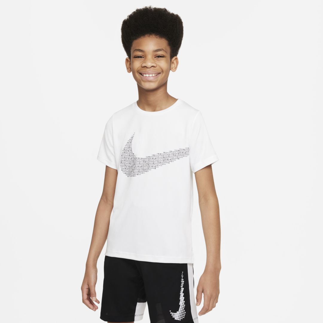 Nike Big Kids' Training Top In White,black