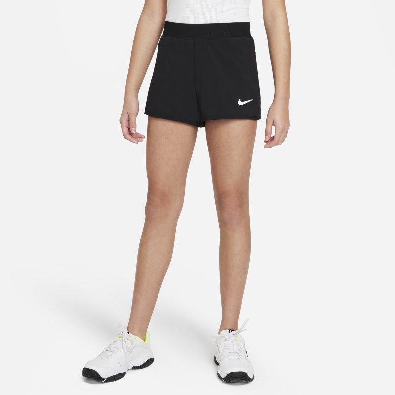 NikeCourt Dri-FIT Victory Older Kids' (Girls') Tennis Shorts - Black