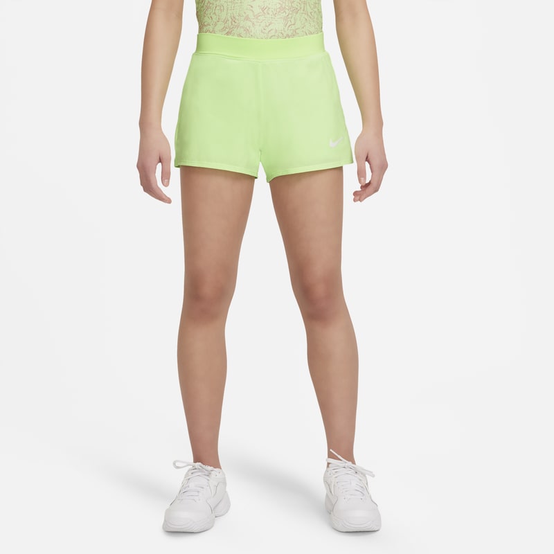 NikeCourt Dri-FIT Victory Older Kids' (Girls') Tennis Shorts - Green
