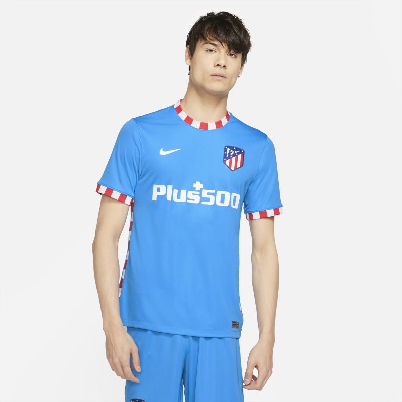 Męska koszulka piłkarska Nike Dri-FIT Atlético Madryt Stadium 2021/22 (wersja trzecia) - Niebieski