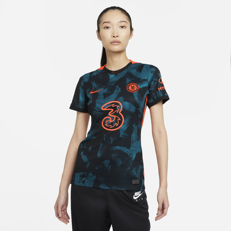 Damska koszulka piłkarska Chelsea FC 2021/22 Stadium Nike Dri-FIT (wersja trzecia) - Niebieski