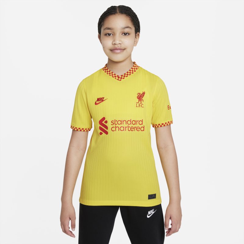 Liverpool F.C. 2021/22 Stadium Third Older Kids' Nike Dri-FIT Football Shirt - Yellow