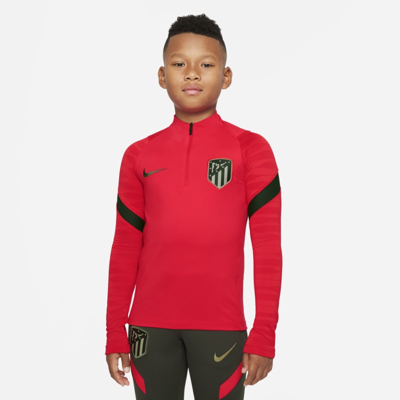Treningowa koszulka piłkarska dla dużych dzieci Atlético Madryt Strike Nike Dri-FIT - Czerwony
