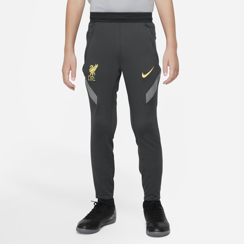 Spodnie piłkarskie dla dużych dzieci Liverpool FC Strike Nike Dri-FIT - Czerń