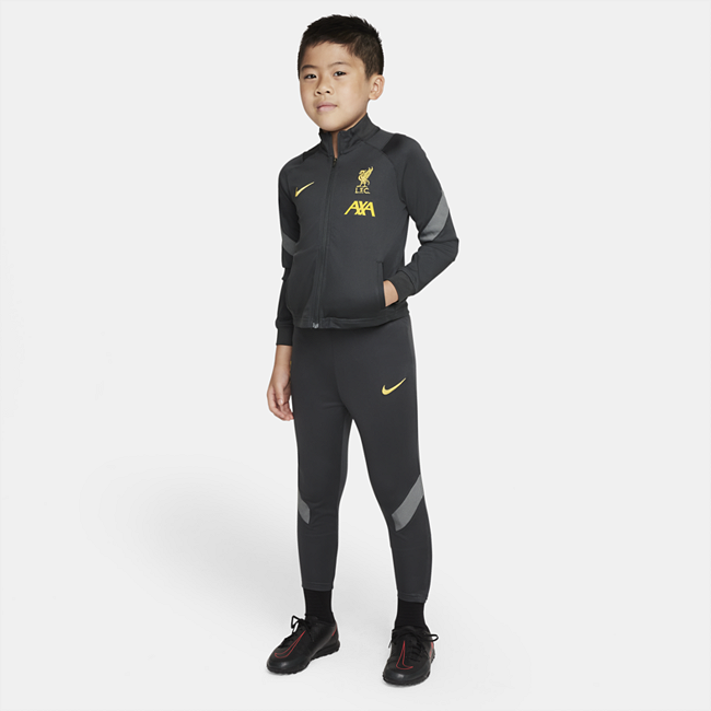 фото Футбольный трикотажный костюм для дошкольников nike dri-fit liverpool fc strike - черный