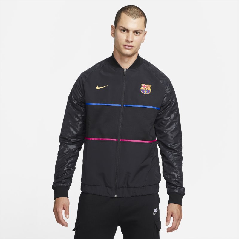 Męska dresowa bluza piłkarska FC Barcelona Nike Dri-FIT - Czerń
