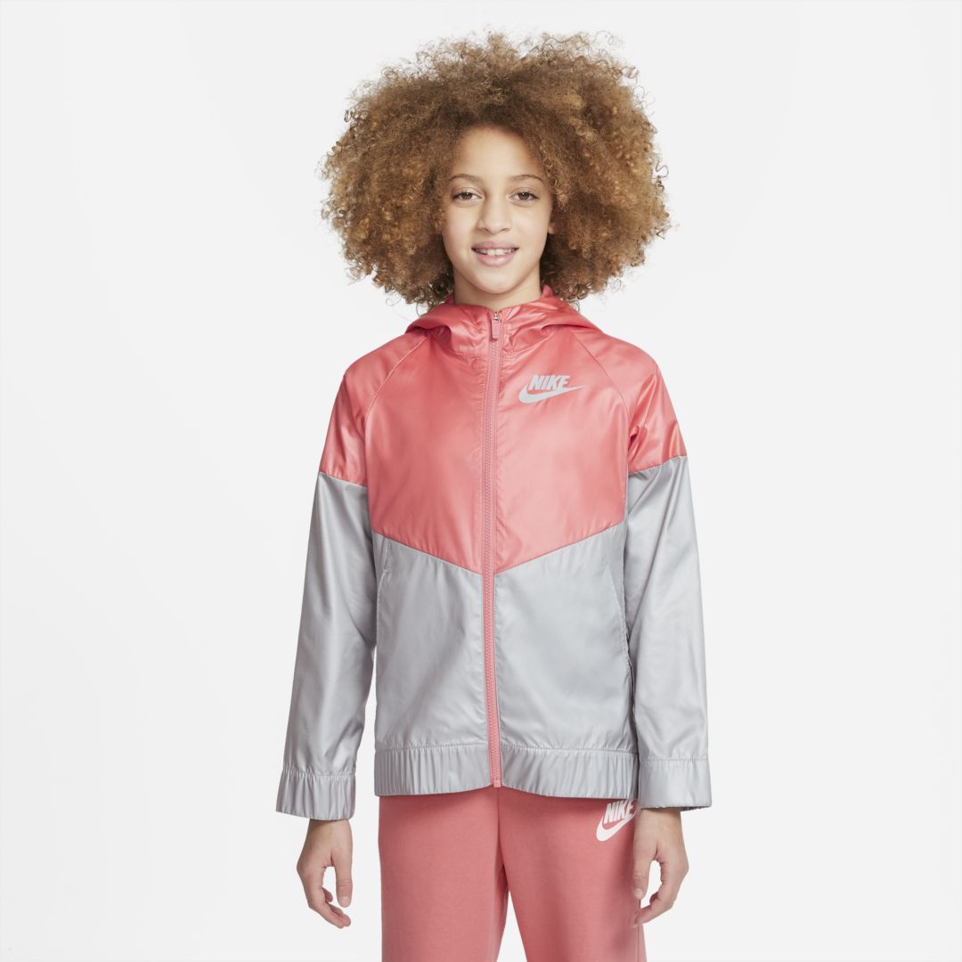 Nike Sportswear Windrunner Big Kids' (girls') Jacket In Pink