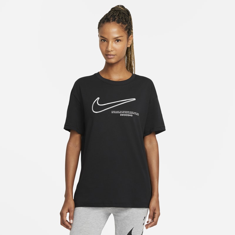 T-shirt damski Nike Sportswear Swoosh - Czerń